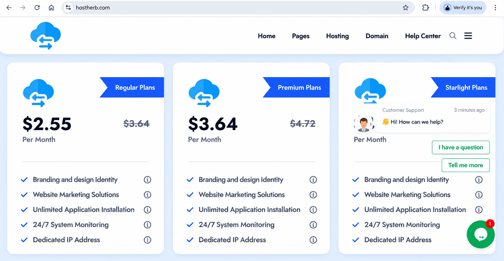 Hostherb website preview